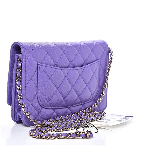 wallet on chain chanel cuir caviar|Chanel Caviar Quilted Wallet On Chain WOC Purple.